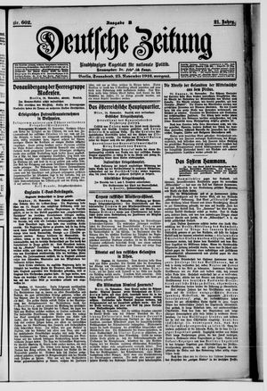 Deutsche Zeitung vom 25.11.1916