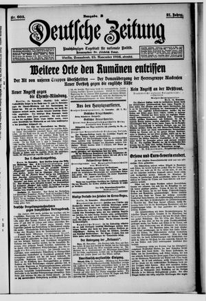 Deutsche Zeitung vom 25.11.1916