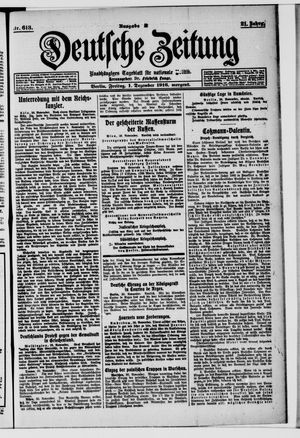 Deutsche Zeitung vom 01.12.1916