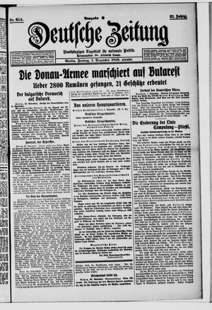 Deutsche Zeitung vom 01.12.1916