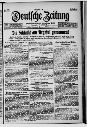Deutsche Zeitung vom 04.12.1916