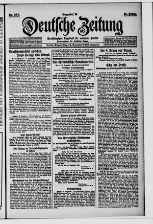 Deutsche Zeitung vom 14.12.1916