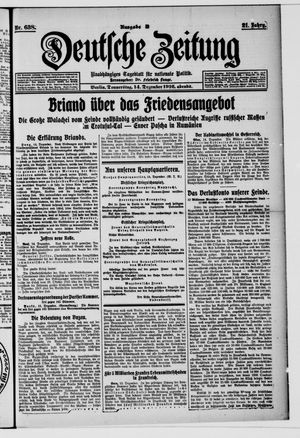 Deutsche Zeitung vom 14.12.1916