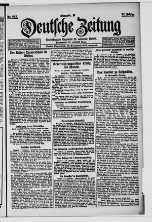 Deutsche Zeitung vom 16.12.1916