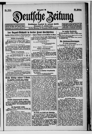 Deutsche Zeitung vom 18.12.1916