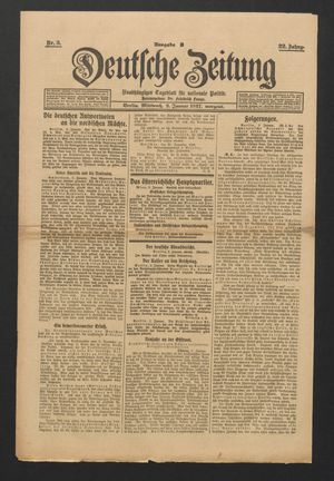 Deutsche Zeitung vom 03.01.1917