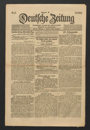 Deutsche Zeitung on Jan 7, 1917