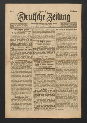 Deutsche Zeitung on Jan 9, 1917