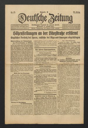 Deutsche Zeitung vom 11.01.1917