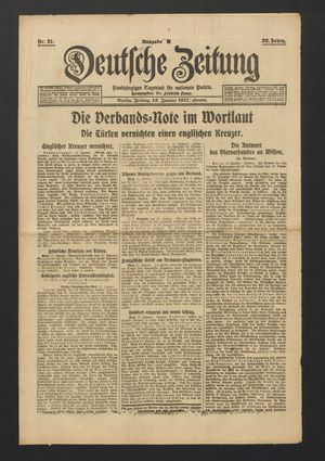 Deutsche Zeitung on Jan 12, 1917