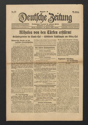 Deutsche Zeitung on Jan 13, 1917