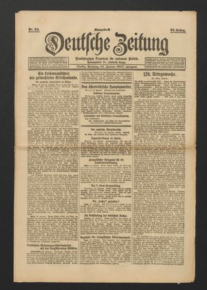 Deutsche Zeitung vom 14.01.1917