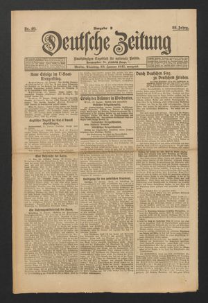 Deutsche Zeitung on Jan 23, 1917