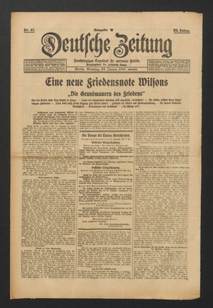 Deutsche Zeitung on Jan 23, 1917