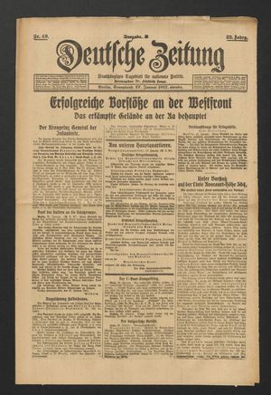 Deutsche Zeitung on Jan 27, 1917