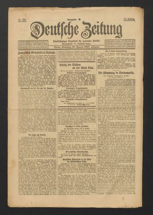 Deutsche Zeitung vom 30.01.1917