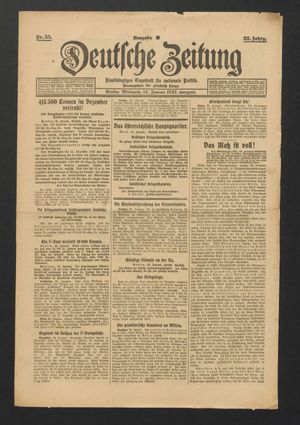 Deutsche Zeitung vom 31.01.1917
