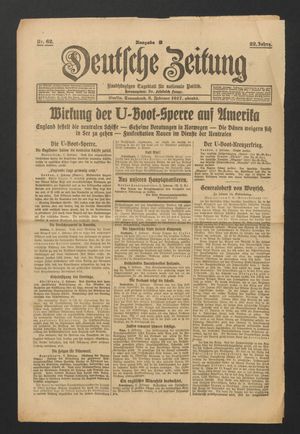 Deutsche Zeitung vom 03.02.1917