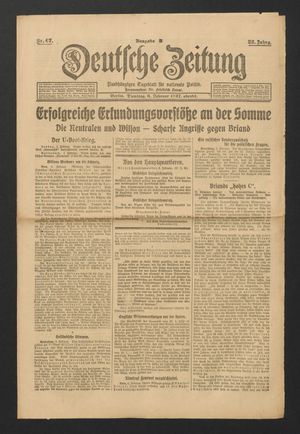 Deutsche Zeitung vom 06.02.1917