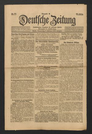 Deutsche Zeitung on Feb 8, 1917
