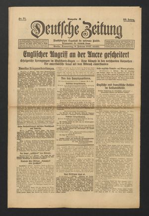 Deutsche Zeitung on Feb 8, 1917