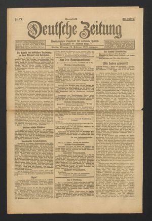 Deutsche Zeitung on Feb 12, 1917