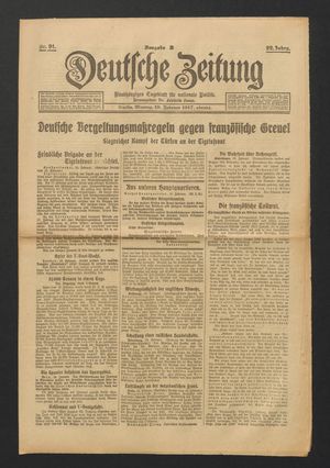 Deutsche Zeitung vom 19.02.1917