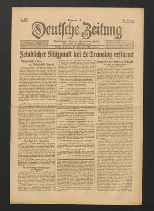 Deutsche Zeitung vom 20.02.1917