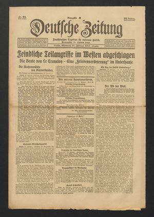 Deutsche Zeitung vom 21.02.1917