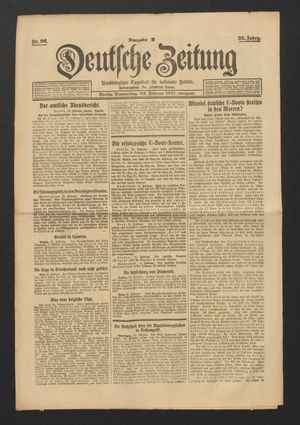 Deutsche Zeitung vom 22.02.1917