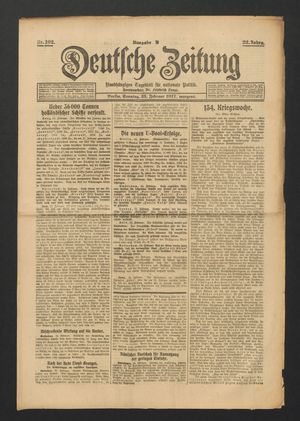 Deutsche Zeitung vom 25.02.1917