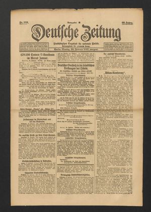 Deutsche Zeitung vom 26.02.1917