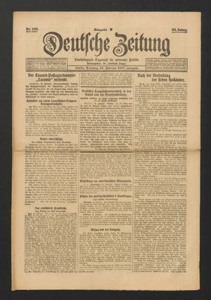 Deutsche Zeitung vom 27.02.1917