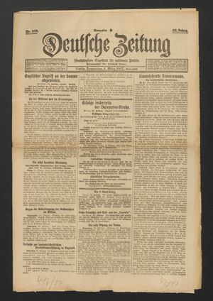 Deutsche Zeitung on Mar 1, 1917