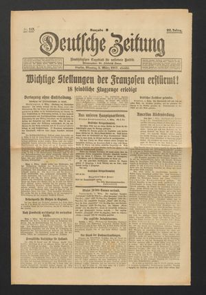 Deutsche Zeitung on Mar 5, 1917