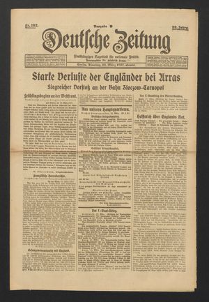 Deutsche Zeitung on Mar 13, 1917