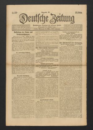 Deutsche Zeitung vom 14.03.1917