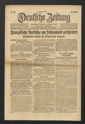 Deutsche Zeitung on Mar 21, 1917