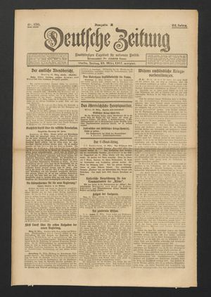 Deutsche Zeitung vom 23.03.1917