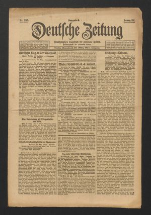 Deutsche Zeitung on Mar 31, 1917