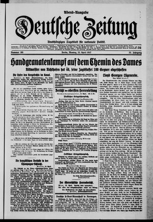 Deutsche Zeitung vom 23.04.1917