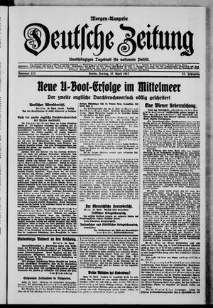 Deutsche Zeitung vom 27.04.1917