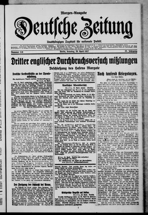 Deutsche Zeitung vom 29.04.1917