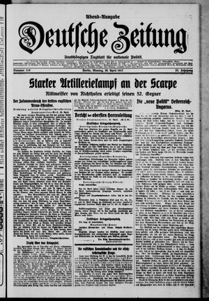Deutsche Zeitung vom 30.04.1917