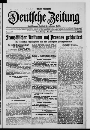 Deutsche Zeitung on May 1, 1917