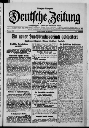 Deutsche Zeitung on May 4, 1917