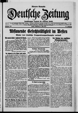 Deutsche Zeitung vom 09.05.1917