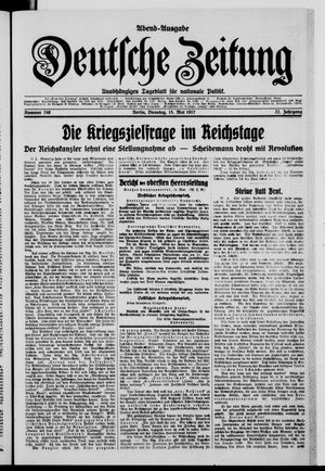 Deutsche Zeitung vom 15.05.1917