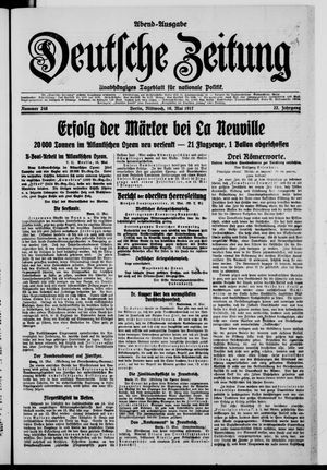 Deutsche Zeitung on May 16, 1917