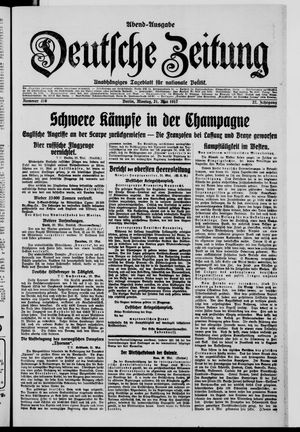 Deutsche Zeitung vom 21.05.1917